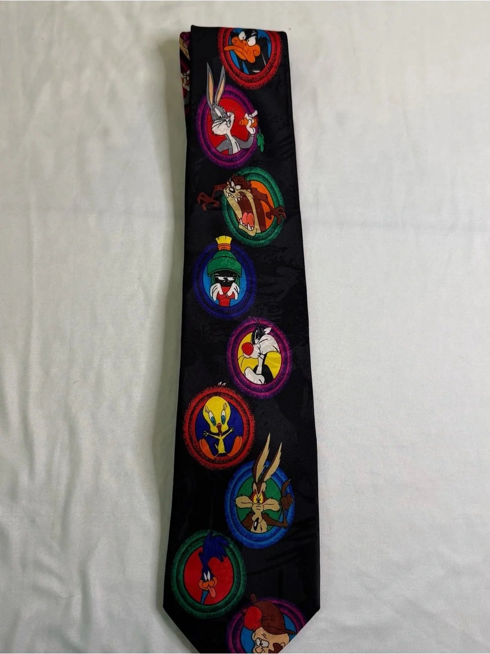 Vintage‎ Looney Tunes Mania Character Necktie 1994 Warner Bros